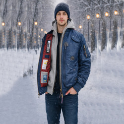 Фото: “Куртка бомбер Intruder Nord Denali Blue/Red”