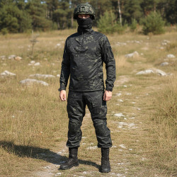 Фото: “Тактический костюм черный мультикам с наколенниками и налокотниками”, купить в интернет магазине