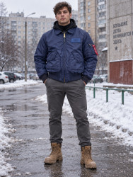Фото: “Бомбер Alpha CWU 45/P Flight Jacket replica blue”, купить в интернет магазине