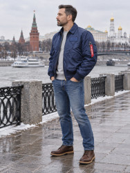 Превью товара: “Бомбер Alpha CWU 45/P Flight Jacket replica blue”, купить в интернет магазине