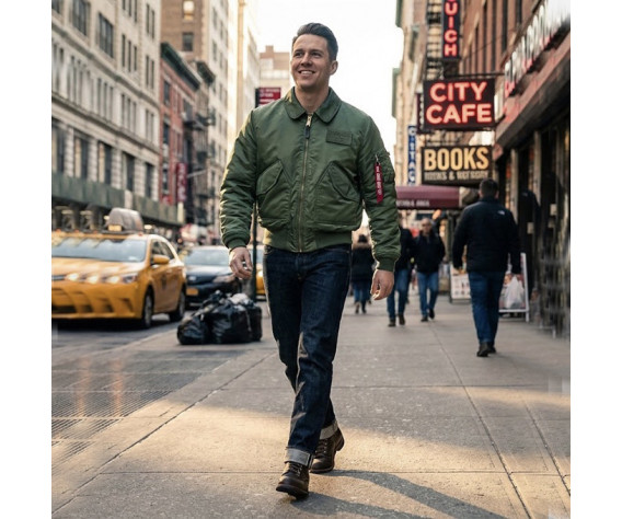 Фото: “Бомбер ALPHA CWU 45/P Flight jacket sage green”, купить в интернет магазине