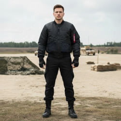 Фото: “Бомбер ALPHA CWU 45/P FLIGHT JACKET BLACK”, купить в интернет магазине