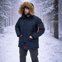 Фото: “Куртка ALPHA N-3B SLIM FIT REPLICA BLUE\ORANGE”, купить в интернет магазине